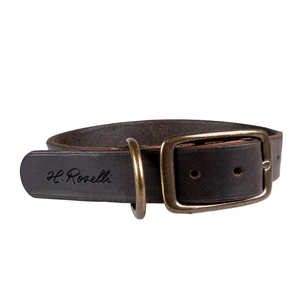 Roselli Dog Collar in leather 